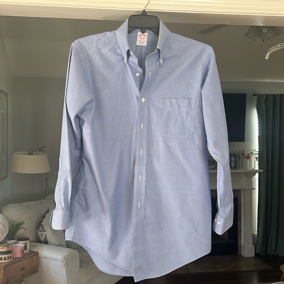 Brooks Brothers Other - Blue houndstooth Brooks Brothers original polo shirt. Size 15.5 -.66